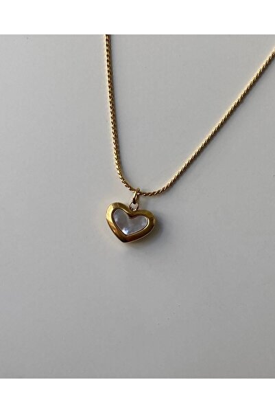 ALM Çelik, Sedefli Mini Kalp Kolye