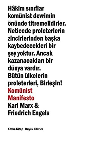 Kafka Kitap Komünist Manifesto