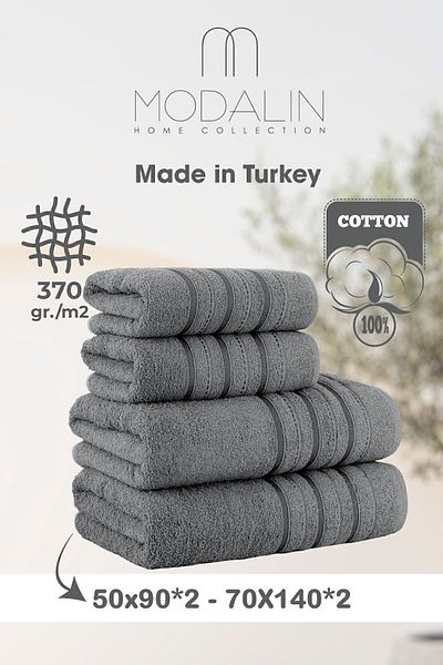 MODALİN Set prosoape de baie Dora 50x90 + 70x140 cm
