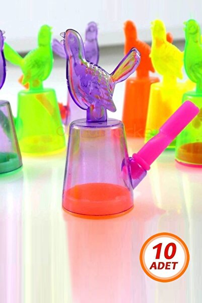 Bundeba 10 Adet Sulu Bülbül Sulu Kanarya Kuş Sesi Çıkaran Su Düdüğü Eğitici Oyuncak Okul Karne Hediyesi