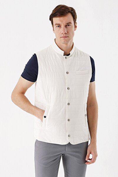 Morven Men's Stone Marfil Patek Dynamic Fit Ray Quilted Sports Vest