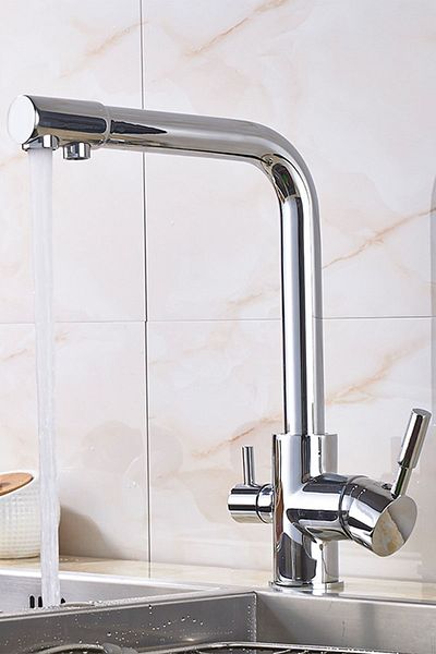 KUSTAR 3 Way Faucet Kitchen Sink Mixer with Purification Outlet