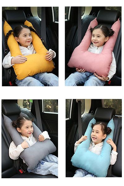 Bundeba Pink Child Safety Belt Pillow - Organizer Car Holder Pillow
