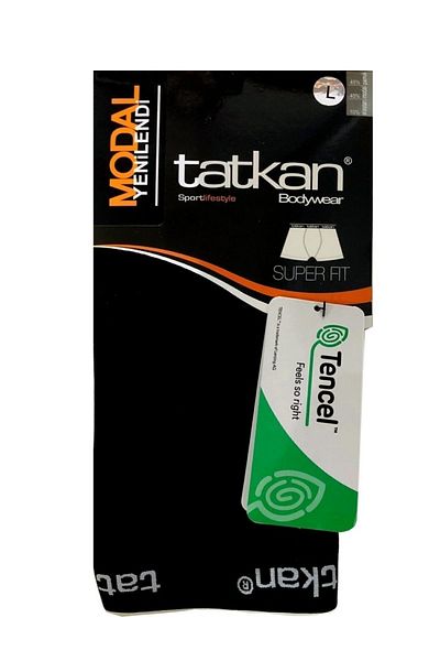 tatkan Ανδρικά μαύρα μπόξερ 4 συσκευασιών Modal Lycra Υγιή άνετα που τυλίγουν το σώμα Not Fade Abani Classic