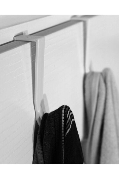 Bundeba Practical 4-Piece Hanger Behind the Door Kitchen Bathroom Towel Bathrobe Hat Trousers Umbrella Clothes Hanger Hanger