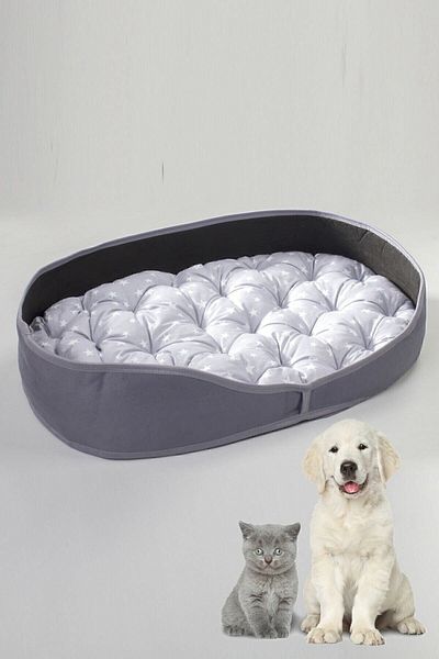 Bundeba Suzi Cat Dog Bed Gray Pet Cat Cushion Cat Nest House Hut