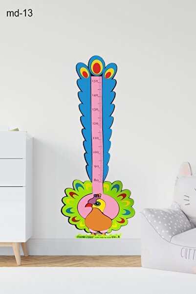 Bundeba Height Measurer Sticker Giraffe Lion Bird Teddy Bear Growth Chart Ruler