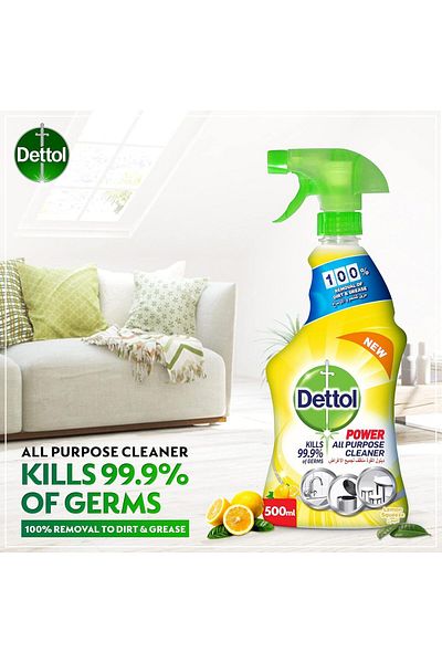 Dettol Lemon Healthy Home All Purpose Cleaner Trigger 500ml x Pack of 2