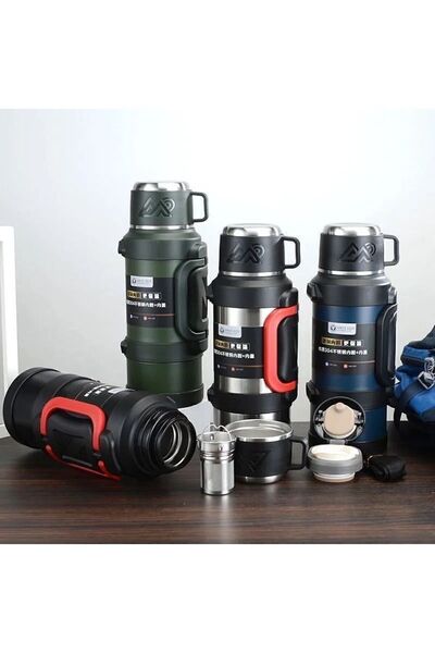 new power plus Safe Paslanmaz Çelik 3.2 Litre Termos 48 Saat Sıcak Soğuk Tutma