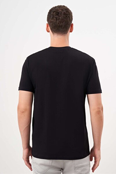 Morven Ανδρικό μπλουζάκι με μονό τζέρσεϊ με στάμπα με λαιμόκοψη Dynamic Fit