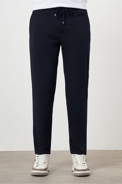 Morven Ανδρικό παντελόνι Jogger με μπλε Navy Slim Fit