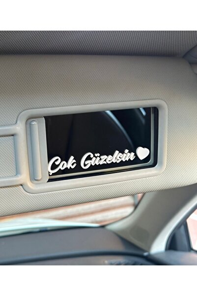 3dbaydesign Çok Güzelsin Oto Makyaj Aynası sticker 10x1.2 cm