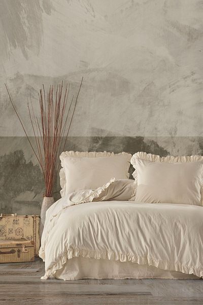 Macas Home Grace 100% Cotton Frilly Washable Διπλό Σετ Παπλωματοθήκης 200*220