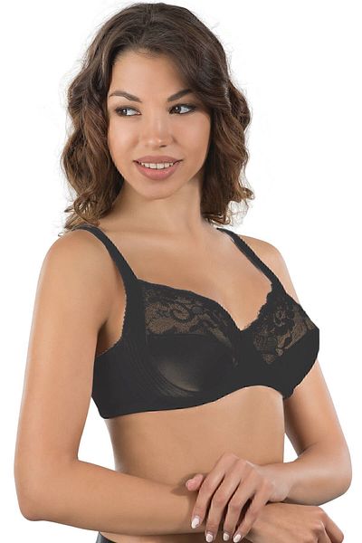 Emay Μαύρο 165 B Underwire Gathering σουτιέν