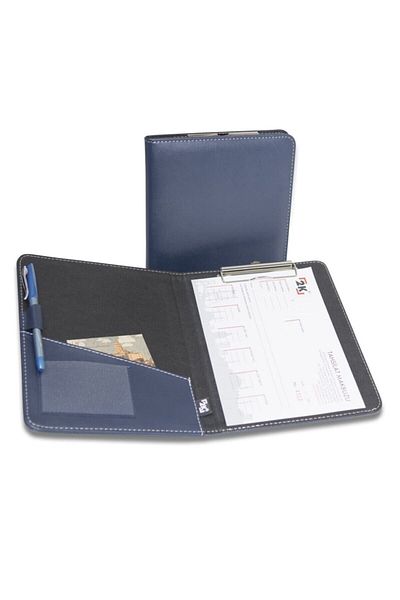 2K A5 Faux Leather Covered Secretary Block Tray Dark Blue Only Suitable for A5 Size Documents!!!