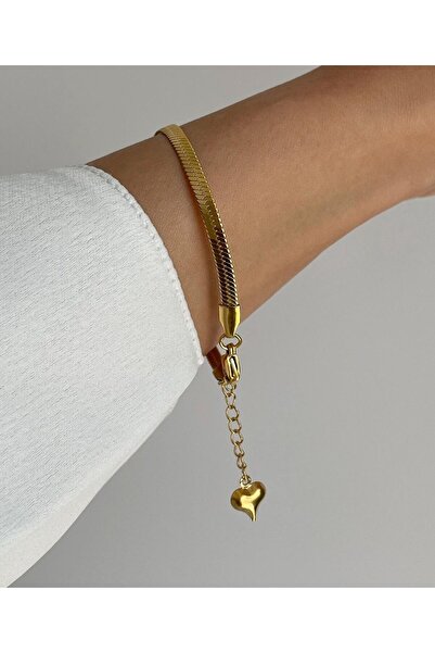 BORENO Tifany & İtalyan Yassı Ezme Paslanmaz Çelik Bileklik