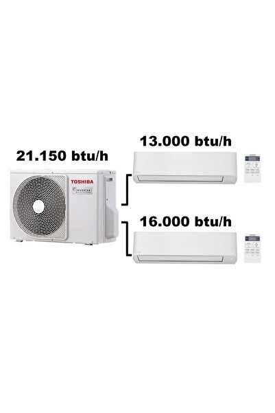 Toshiba 2m Multi Split Inverter Klima 12.000 17.000 Btu/h