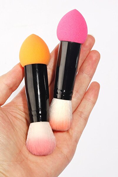 Lianore Çift Başlıklı Makyaj Fırçası Pembe