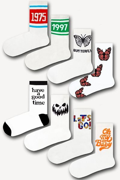 Neşeli Çoraplar Set of 12 Surprise Box Mix Mixed Tennis Socks
