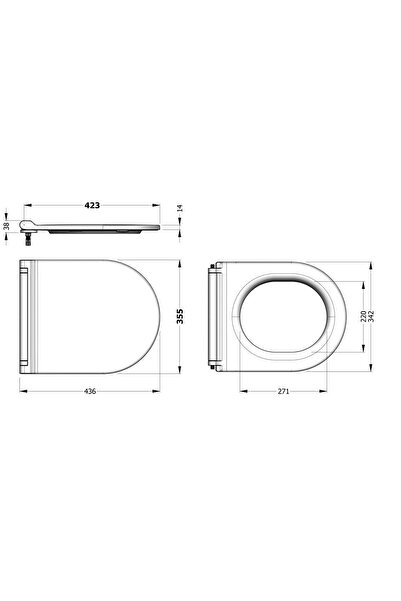 Bien RICO - MONOSLIM PP/PROPLAST KLASİK TAK ÇIKAR KLOZET KAPAĞI BEYAZ