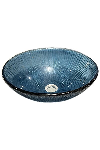 Brezza Renkli Tezgah Üstü Yuvarlak Cam Lavabo - B-32