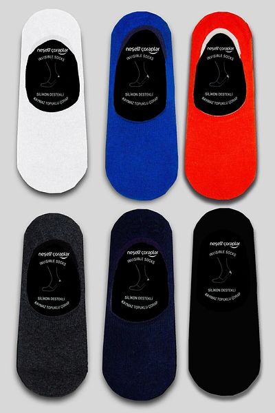 Neşeli Çoraplar 6-Piece Plain Ballerina Socks Set 3