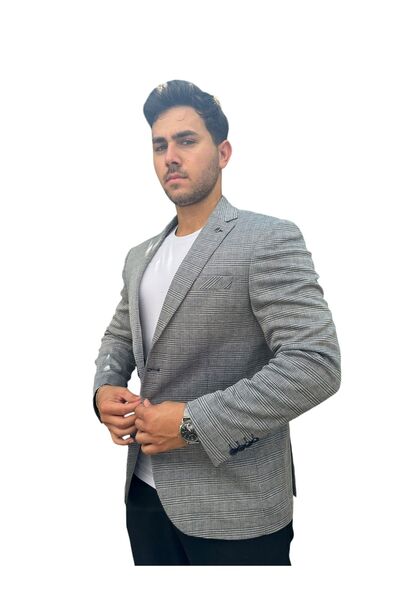 Luisero Çizgili Erkek Blazer Spor Ceket-1474