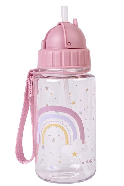 saro Rainbow Flask - 450ml with Hanging Straw