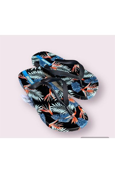 GEZER Black Men's Slippers - Non-Slip Flip Flops, Beach and Beach Daily Design