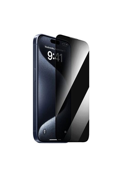 WIWU iPhone 16 Pro Uyumlu Wiwu GT-011 Oleofobik Kaplama Temperli Privacy Haya...