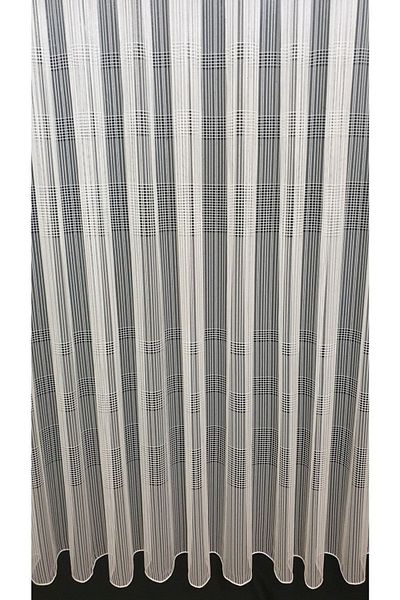 Taç 1/3 CloSe PleaTed HorizonTal STriped Iron Don'T WanT Tulle CurTain
