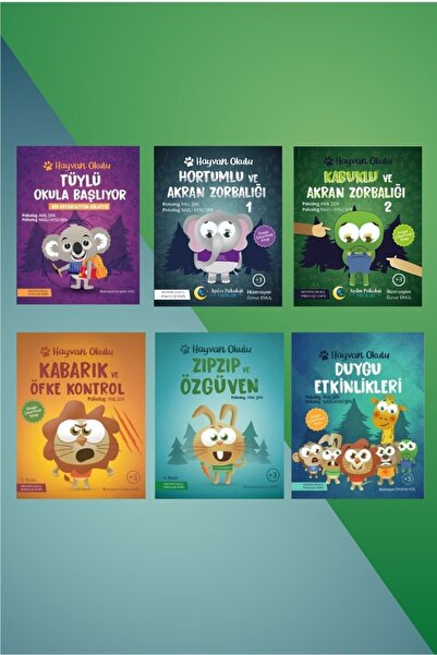 Aydın Psikoloji Yayınları مجموعة مدرسة الحيوان مكونة من 6 قطع