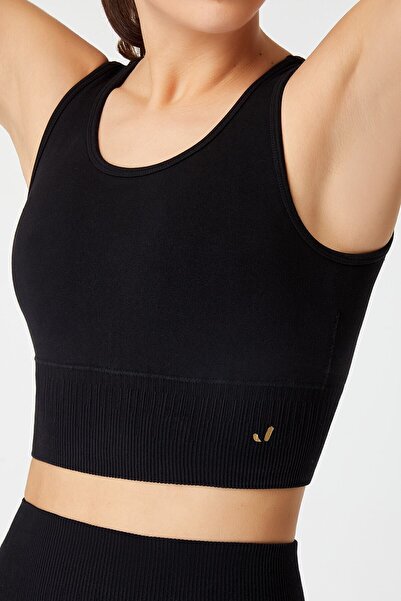 Jerf Luz Sıkılaştırıcı & Kaplı Spor Sütyeni Siyah