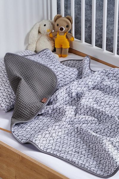 forumcotton Baby Musselin Pique Grau