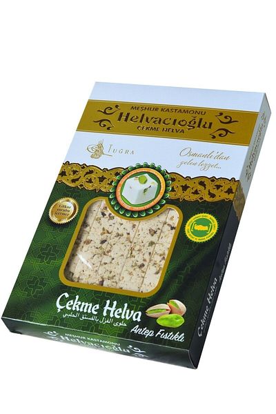 Helvacıoğlu 280Gr Famous Castan with Pistachios - Confectionery Sweet Halva Pull