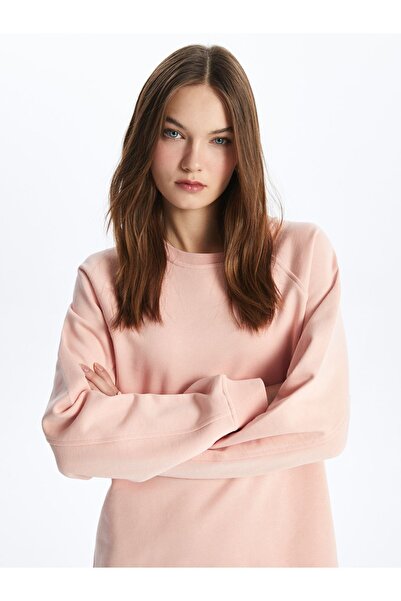 Dexia Chicago - Crew Neck Basic Άνετη εφαρμογή Μακρυμάνικο Μπλουζάκι από χτενισμένο βαμβακερό φόρεμα