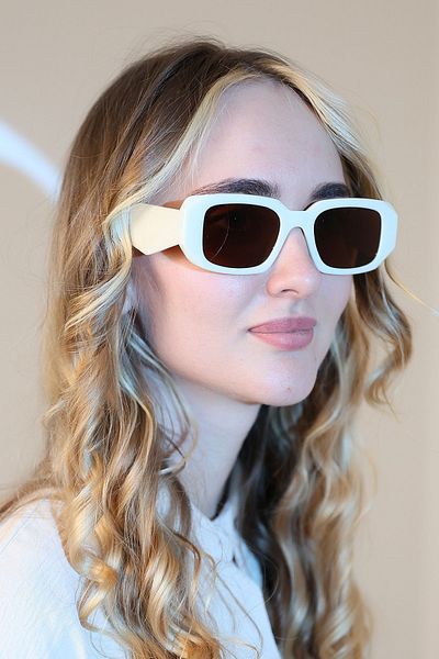 Della Pianto Unisex Vintage Sunglasses Cream