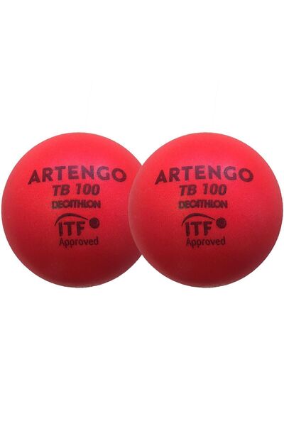 Decathlon Artengo Sünger Tenis Topu - 9 cm - 2 Adet - Kırmızı - Tb100
