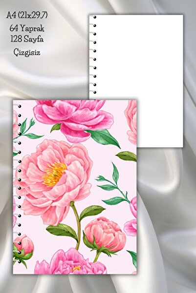 daily notebook A4 Çizgisiz Defter | Pvc Kapak | 128 Sayfa | 80gr Kaliteli Kağıt | Not Defteri Ajanda (21X29,7 CM)