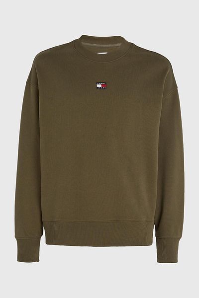 Tommy Hilfiger Men's Brand Logo Cotton Suitable for Daily Use Green1 Sweatshirt Dm0dm16370-mr1