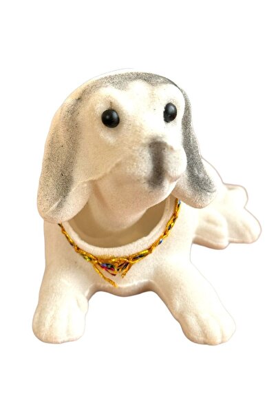 Marsel oyuncak KAFA SALLAYAN KÖPEK ARABA SÜSÜ BEYAZ RENK 14 CM