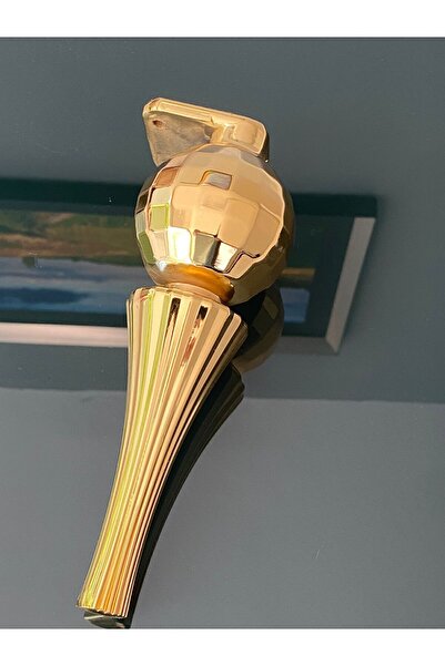 İLSTONE Dekoratif Döküm Alüninyum Mobilya Ve Koltuk Ayağı 21 Cm Sarı