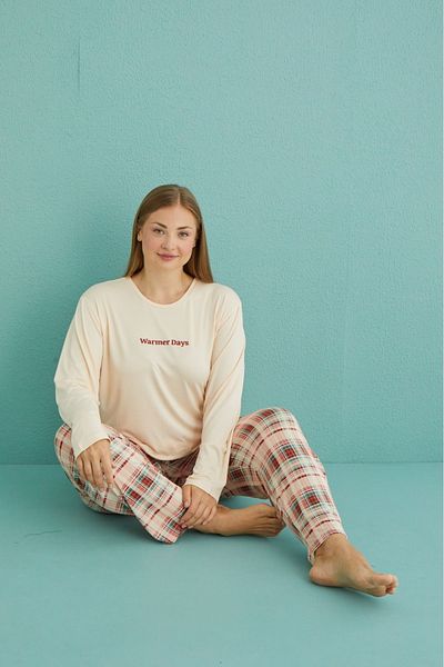 CALİA Plus Size Milan Pajama Set - 4 Seasons New Season