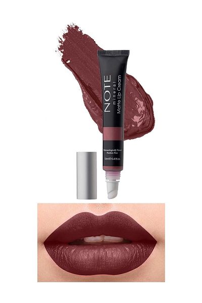 NOTE Mineral Matte Lip Cream Semi Matte Finished Liquid Lipstick 04 Runway - Dark Pink