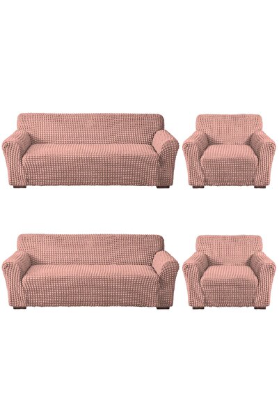 elgeyar Stretch Cotton Wrapped Sofa - Sofa Bed Cover, Neck Wrap 3+3+1+1