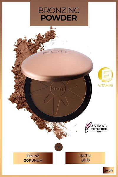 NOTE Dark Beige Bronzing Powder - 30 Grambar Proof Powder