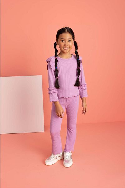 LUESS 3-4 Years 8-9 Years Girl's Shoulder and Arm Frilly Lycra Suit