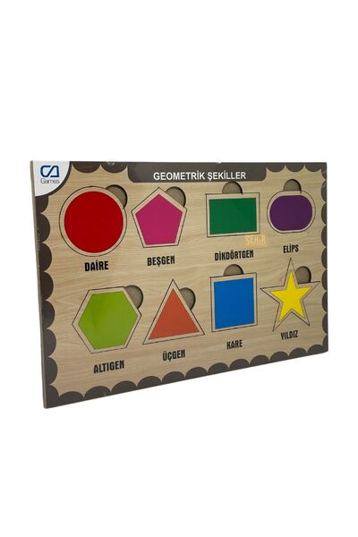 CA Games 29.5X19.5Cm Geometric Shapes 8 Pieces - Educational and Instructiona...