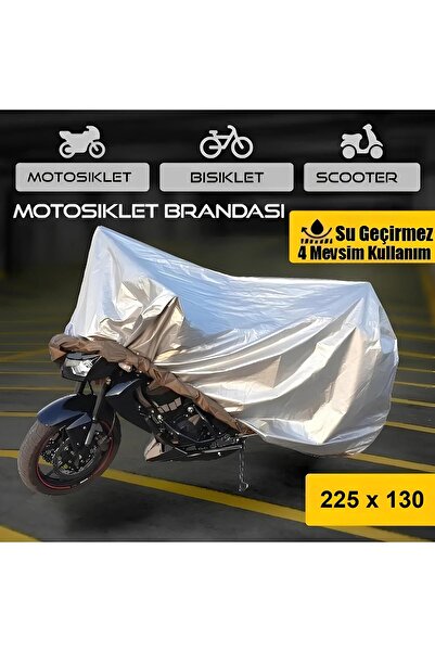 KEMOSABE ARORA CAPPUCİNO Uyumlu Su Geçirmez Dayanıklı Motosiklet Brandası Çadırı MİFLONLU KALIN KUMAŞ