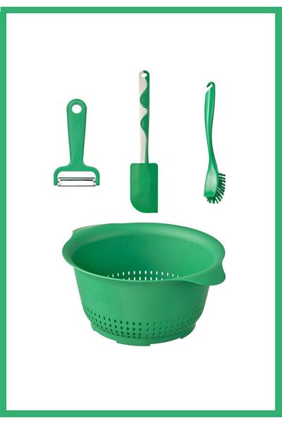 IKEA Spatula + Peeler + Strainer + Dish Brush (Quad Combination)